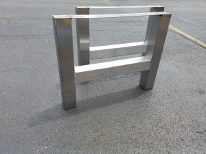 H-Frame Style Brushed Stainless Steel Desk Legs