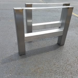 H-Frame Style Brushed Stainless Steel Desk Legs