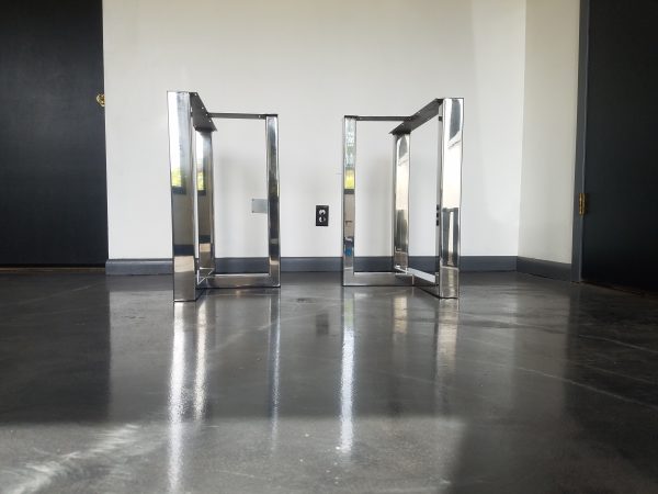 Polished Stainless Steel Metal T-Shaped Table Legs for Dining Table