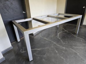 Parsons Style Metal Table Base for Heavy Stone Top
