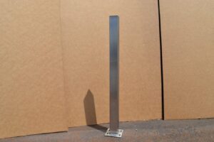 Brushed stainless steel post legs, metal table legs, for desk