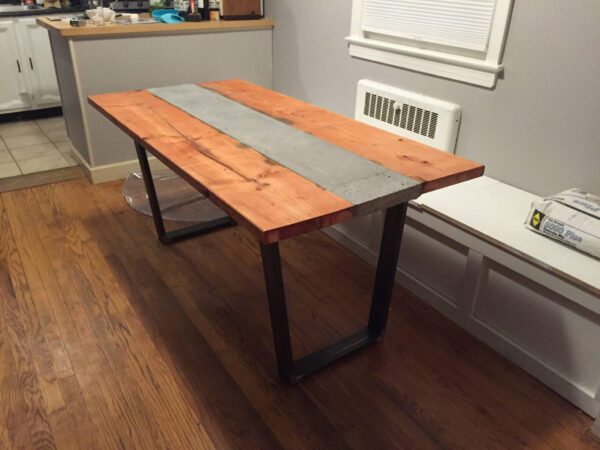 Rectangular Style Metal Table Legs for wood and concrete kitchen table