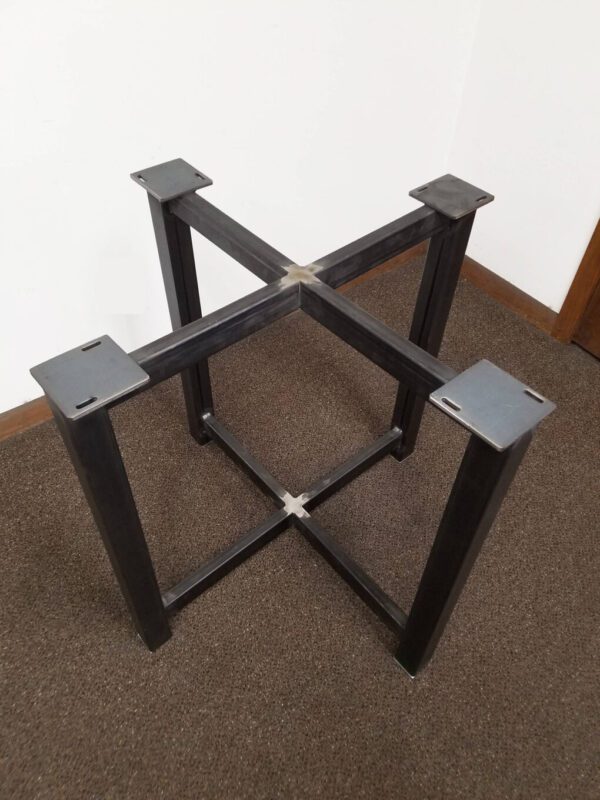 Rectangular Trestle Style Metal Side Table Base