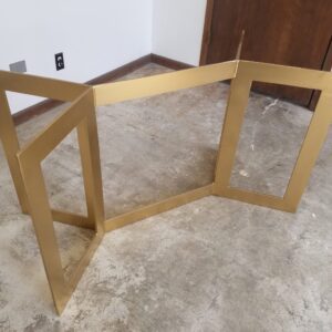 Flat Bar Style Metal Table Base, Metal Kitchen Table Base