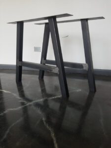 Custom Metal Desk Legs, A-Frame Style