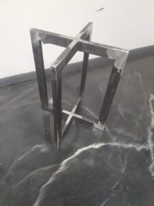 Rectangular Cross Side Metal Pedestal Base