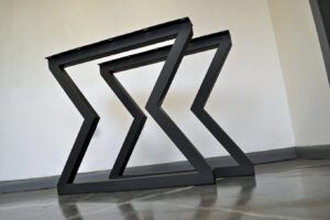 Hourglass Style Metal Table Legs for wood top