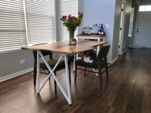 Tapered X Style Metal Table Legs for Dining Table