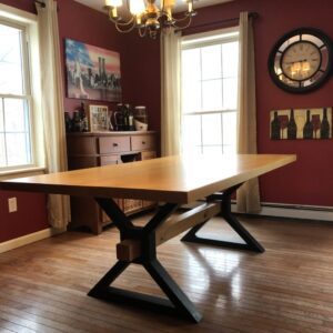 X-Beam Style Farmhouse Metal Dining Table Legs