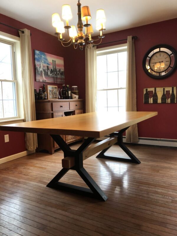 X-Beam Style Farmhouse Metal Dining Table Legs