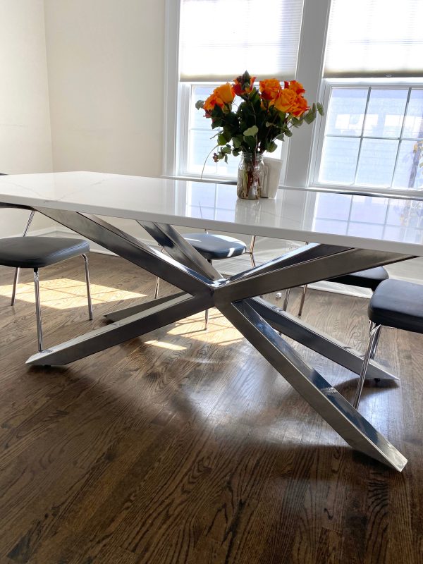 Spider Style Metal Table Base for Quartz Dining Table