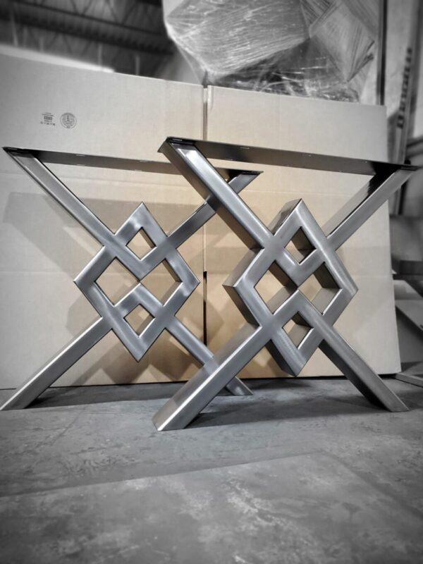 Inverted Diamond Style Metal Desk Legs