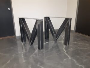 M Shaped Metal Conference Table Legs For Stone Top