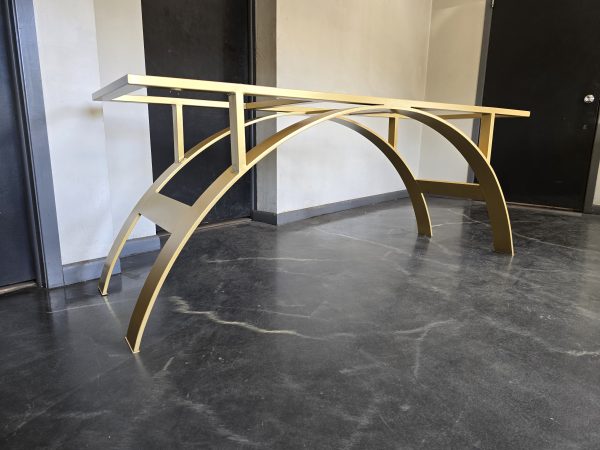 Rolled Arch Style Metal Table Base for Glass Conference Table