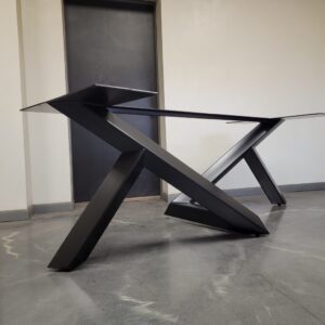 Abstract Style Metal Coffee Table Base For Wood Top