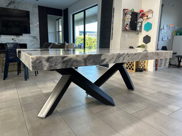 Abstract Style Metal Table Legs for Marble Dining Table