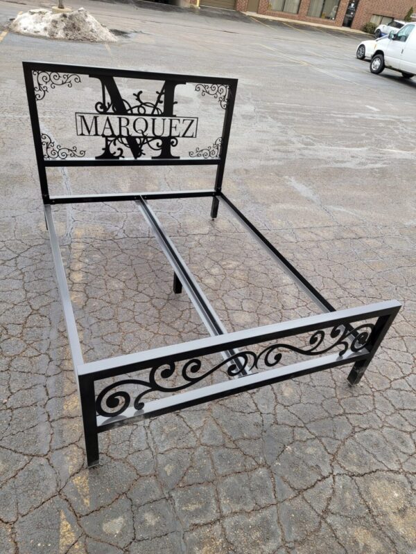 Monogram Style Custom Metal Bed Frame - ECon Welding