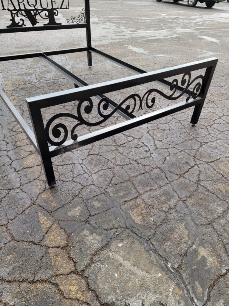 Monogram Style Custom Metal Bed Frame - ECon Welding