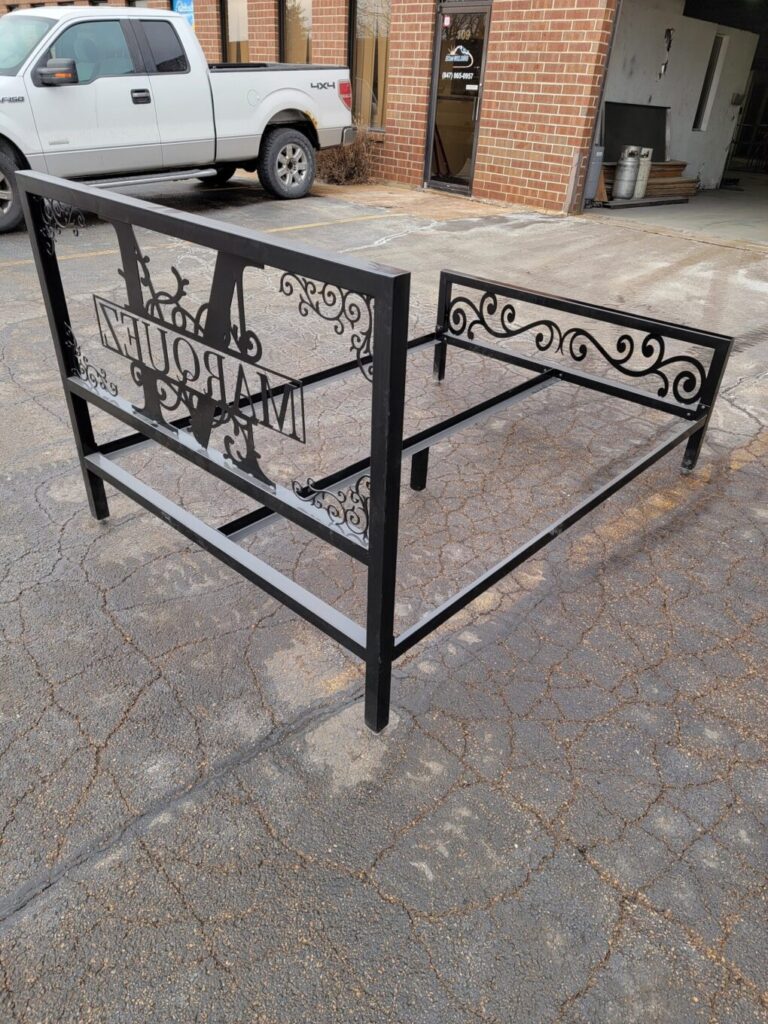 Monogram Style Custom Metal Bed Frame - ECon Welding