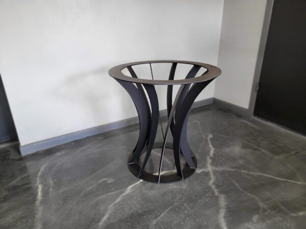 Reverse Twisted Tulip Metal Round Coffee Table Base