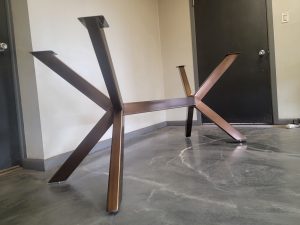 Modified Spider Style Metal Table Base for Heavy Quartz Top