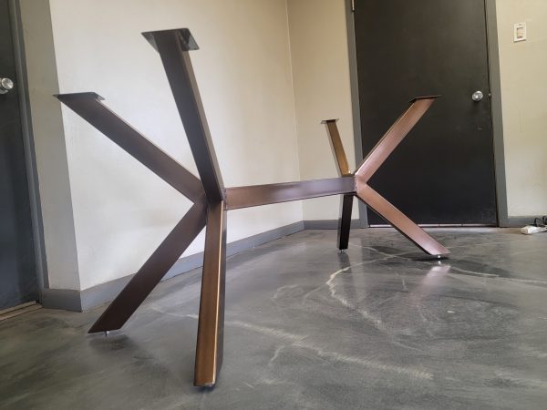 Modified Spider Style Metal Table Base for Heavy Quartz Top