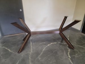 Modified Spider Style Metal Table Base for Glass Dining Table