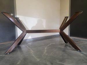 Modified Spider Style Metal Table Base for Wood Conference Table