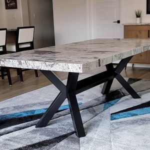 Modified Spider Style Metal Table Base for Quartz Dining Table