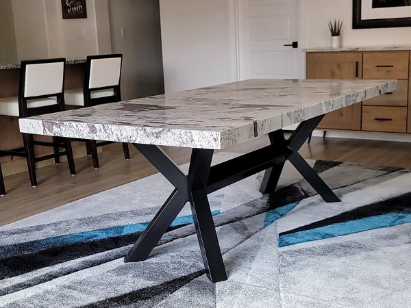 Modified Spider Style Metal Table Base for Quartz Dining Table