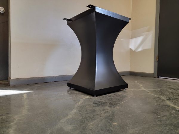 Metal Pedestal Base, Rolled Hourglass Style