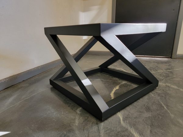 Square Z-Shaped Metal Coffee Table Base