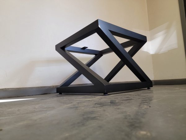 Square-Z Black Custom Metal Table Base