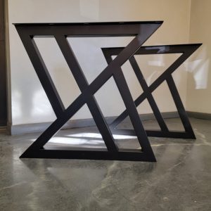 Slant X-Style Metal Table Legs and Metal Bench Legs