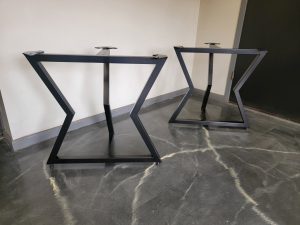 industrial metal table legs, industrial style table base