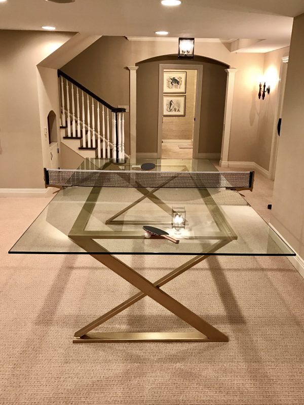 Glass Top Metal Table Base