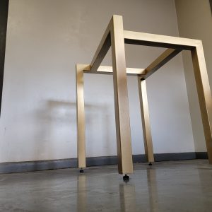 Offset Square Metal Table Base