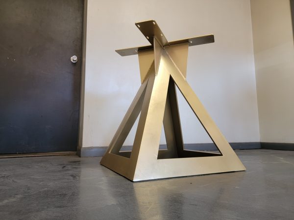 Brass Metal Table Base, Pyramid Style