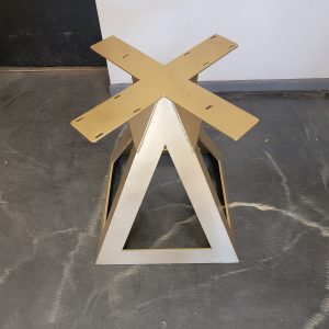 Brass Metal Table Base, Pyramid Style