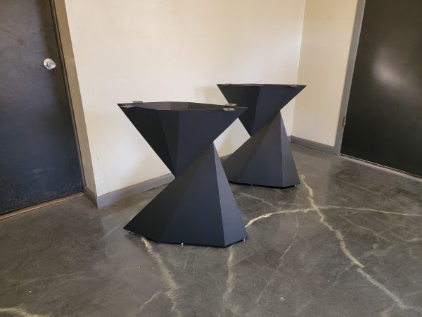 Origami Style Metal Table Legs for Wood Top