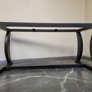 Metal Table Base, Crescent Moon Style, Black
