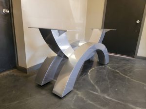 Metal Table Base, Testudo Style, for conference table