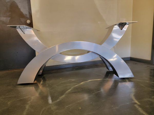 Metal Table Base, Testudo Style, chrome, for kitchen table