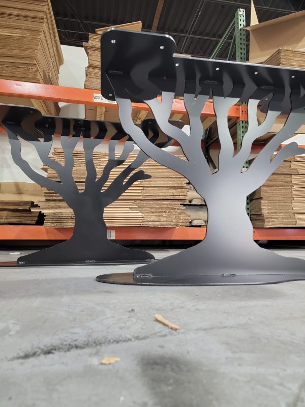 Tree Style Metal Table Legs for Live Edge Wood Top