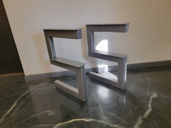 S-Shaped metal Console table legs for stone top