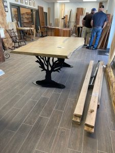 Heavy Duty Tree Style Metal Table Legs with wood top