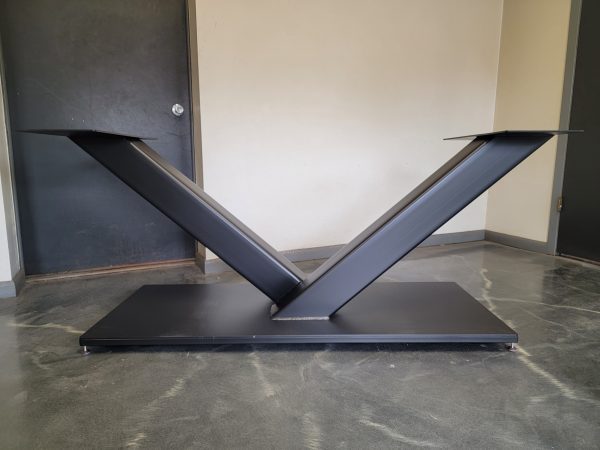 Custom Metal Table Base, Converge Style, for Wood Top