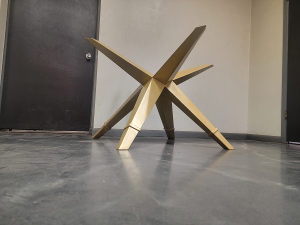 Star Shaped Custom Metal Table Base For Glass Top