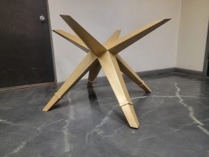 Contemporary Steel Table Base, Star Shaped