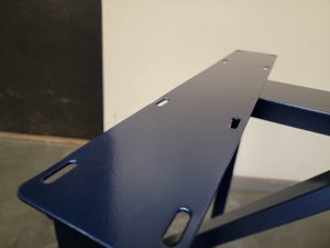 Crossover Style Metal Table Legs with slotted mounting holes